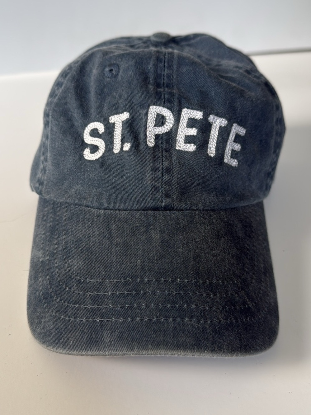 St. Pete Embroidered Baseball Cap - Faded Denim